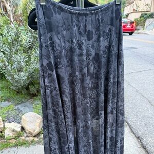 Midnight Hour Grey Floral Skirt